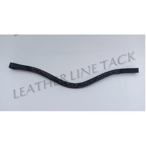 Bande équestre de qualité supérieure pour sourcils de cheval en cuir cristal noir élégant du fabricant et exportateur indien Produits pour chevaux durables - Product Image 1