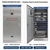 Tableau de distribution triphasé en acier inoxydable 304 pour panneaux photovoltaïques, appareillage de distribution basse tension extérieur pour parcs industriels