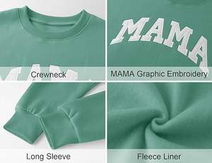 Sudadera con Capucha y Cuello Redondo Personalizada con Logotipo Bordado, Sudadera Informal de Algodón para Mujer, Gruesa y Holgada - Product Image 4