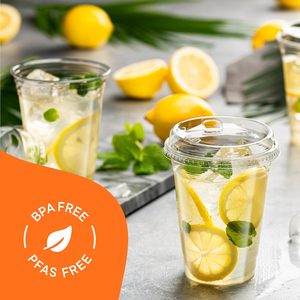 ถ้วยพลาสติกใสขนาด16ออนซ์พร้อมฝาแบบไม่มีหลอดถ้วยพลาสติกใสแบบใช้แล้วทิ้งขนาด16ออนซ์พร้อมฝาปิด50ชุด - Product Image 5