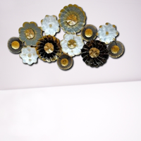 Décoration murale artisanale en métal, fleurs en métal pour la maison, salon, chambre à coucher, bureau, Diwali, artisanat en métal pour l'intérieur