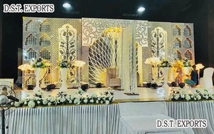 Luxury Weddings Ancient Theme Fiber <b>Stage</b> Big Fat South Asian Wedding <b>Stage</b> Decorations Grand Indian Wedding Decor Fiber <b>Stage</b> - Product Image 2