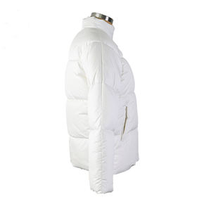 Nouvelle veste blanche classique personnalisée européenne pour hommes à capuche avec rembourrage à bulles solide à taille réglable pour la saison d'hiver - Product Image 3