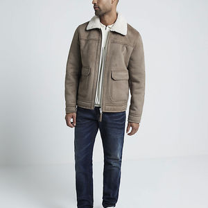 Chaqueta de cuero para hombre impermeable con embalaje personalizado al por mayor, diseñe su propia chaqueta de cuero motorista para hombre de tendencia industrial - Product Image 4