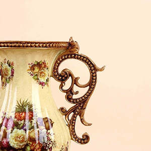 Vase à fleurs en laiton antique, élégance florale, durable, lustré, design traditionnel vintage, fait main, pour salon ou mariage - Product Image 6