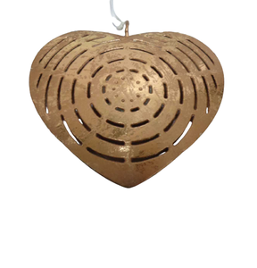 Latest Decorative Metal Iron Hanging Heart Gold Foil for Home and <b>Christmas</b> Wall Decoration Customized Handmade in Bulk - Product Image 4