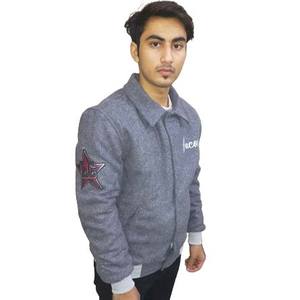 Veste universitaire de baseball brodée en chenille de laine et de logo personnalisé pour hommes manches en cuir vierge vintage grande taille pour l'hiver - Product Image 1