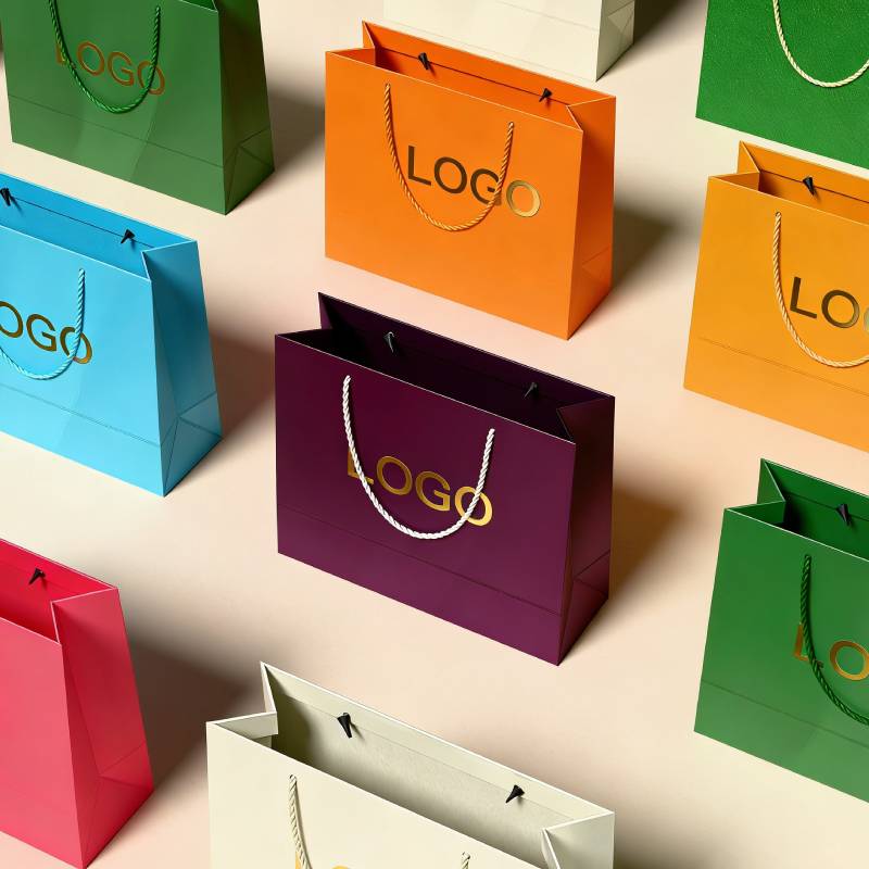 Custom Printed Paper Bags Eco-friendly Premium Paper Gift Bag Cardboard Bag Shopping Paper Bags for Clothing Exhibitions
