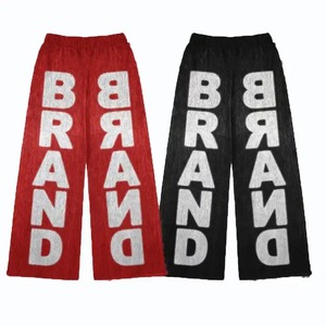 Pantalons évasés tricotés sur mesure d'usine pour hommes fabricant de vêtements en mohair pantalon de survêtement évasé en mohair tricoté mélangé doux au toucher - Product Image 4