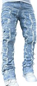 OEM Pantalon Jeans pour Hommes Design Personnalisé Style High Street avec Confortable Qualité Premium Jambe Droite Taille Moyenne Dernier Design - Product Image 3