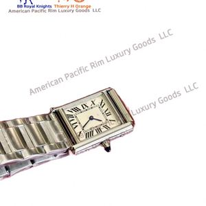 Luxury Women's Stainless Steel <b>Case</b> Italian Leather Band Quartz Business Fashion <b>Watch</b> Waterproof Classic Round Design Cartiers - Product Image 6