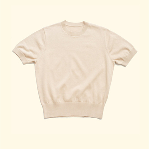 T-shirts en coton tricoté pour hommes, coupe ajustée, vente en gros. - Product Image 1