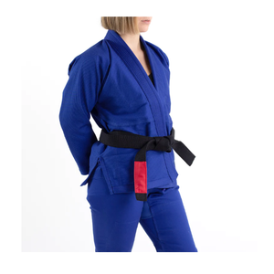 Uniforme de artes marciales para adultos Unisex de Jiu Jitsu brasileño azul de alta calidad patrones elegantes para aprendices profesionales tipo Judo - Product Image 4
