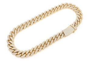 Precioso collar de moissanita chapado en oro de 10 quilates E Color corte brillante VVS2 claridad brillante Hip Hop joyería elegante exportación - Product Image 3