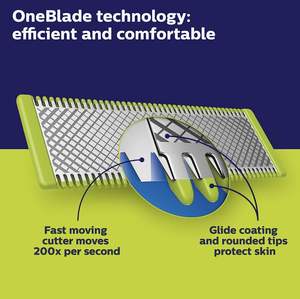 Lames de rechange Philips OneBlade 360, pour rasoir et tondeuse électriques OneBlade, lot de 4, modèle QP440/50 - Product Image 3