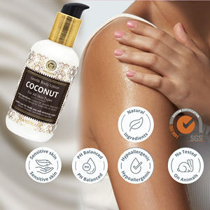 Loción Corporal Natural de Coco Hecha a Mano, Cuidado de la Piel Ecológico de Alta Calidad, Hecho en Letonia con Ingredientes Europeos, Marca Privada, Venta al Por Mayor - Product Image 1