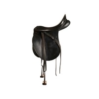 Selle Western Horse Endurance en cuir noir avec tête assortie de haute qualité