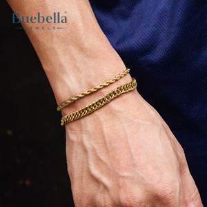 18K <b>Solid</b> Yellow Gold Iced Clashp Cuban Link Chain <b>Bracelet</b> Men's Hip Hop Style 8mm Moissanite BUEBELLA JEWELS Party Occasions - Product Image 2