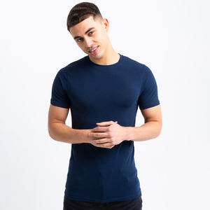 Logo personnalisé couleur T-shirt ajusté à manches courtes hommes vêtements vêtements de sport 100% coton été Slim Fit t-shirts - Product Image 1