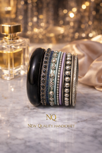 Luxury Resin Metal <b>Bangles</b> <b>Set</b> for Women Handmade Designer Ethnic Bracelet <b>Set</b> Traditional Indian Wedding Jewelry - Product Image 3