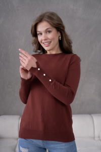 Femmes col rond manches longues haute qualité confortable et élégant haut tricot pull automne hiver vêtements fabricants - Product Image 6