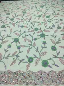 Vestidos Casuales Aabya, Bordados a Mano con Cuentas, Modestos, con Patrón 3D, Logotipo Frontal, Cintura Imperio, Suministro ODM - Product Image 6