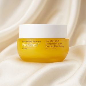 Derladie Meilleure Crème Hydratante et Raffermissante Coréenne de Nuit pour le Visage, Réparation des Marques Poresuses, Restauration de la Barrière Cutanée, à l'Eau de Banane et au Panthénol - Product Image 1