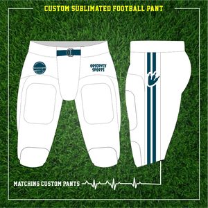 Wholesale Custom Sublimation Breathable Anti-Bacterial Quick Dry American Football Uniform Jerseys <b>Pants</b> Sets for School College - Product Image 3