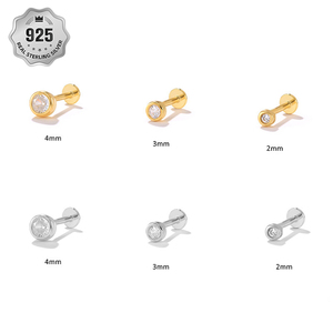 925 <span class=keywords><strong>argento</strong></span> <span class=keywords><strong>Piercing</strong></span> filettato cartilagine Labret Daith lobo Sterling in <span class=keywords><strong>argento</strong></span> 925 gioielli orecchini a bottone <span class=keywords><strong>trago</strong></span> <span class=keywords><strong>Piercing</strong></span> - Product Image 2