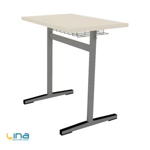 Table d'étudiant robuste modèle Polina en métal et bois - Product Image 1