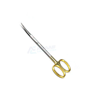 กรรไกรผ่าตัดสุดพิเศษกรรไกรตัดโลหะแบบโค้ง12.5-23ซม. ชุบทอง - Product Image 2
