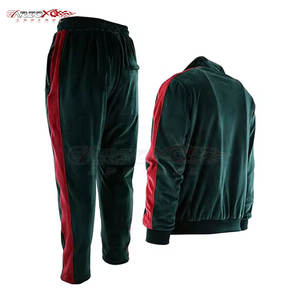 <b>Men</b> <b>Velour</b> <b>Tracksuit</b> Two Piece Set With Zipper Jacket And Joggers For Daily Wear Soft <b>Men</b> <b>Velour</b> <b>Tracksuit</b> - Product Image 3