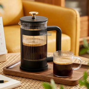 Caffettiera French Press in Vetro Borosilicato da 600ml con Filtro in Acciaio Inox, Teiera Portatile, Vendita all'Ingrosso - Product Image 5