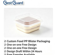 Barquette en plastique transparente de qualité alimentaire sur mesure pour cupcakes, barquette d'emballage jetable pour pâtisserie, thermoformée sous vide
