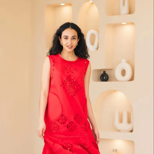 Maxi vestido de algodón 100% para mujer, patrón floral sólido, moda informal para damas, vestido largo lavable, precio razonable para otoño - Product Image 3