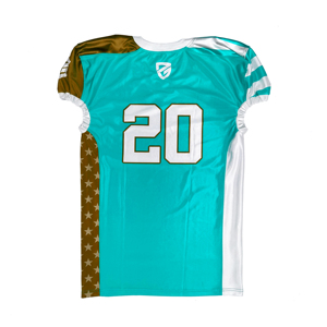 Maillot de football américain sur mesure OEM/ODM, grande taille, hiver, imprimé en sérigraphie, respirant, manches courtes, 100% polyester - Product Image 2