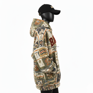 Sweat à capuche en molleton surdimensionné pour femme 340 GSM pull d'hiver doux et chaud avec logo personnalisé brodé confortable Streetwear sweats à capuche pour femmes - Product Image 3