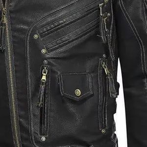 Vestes en cuir Cardura pour motards de rue personnalisées, hiver, tricotées, épaisses, brodées, respirantes, professionnelles - Product Image 6