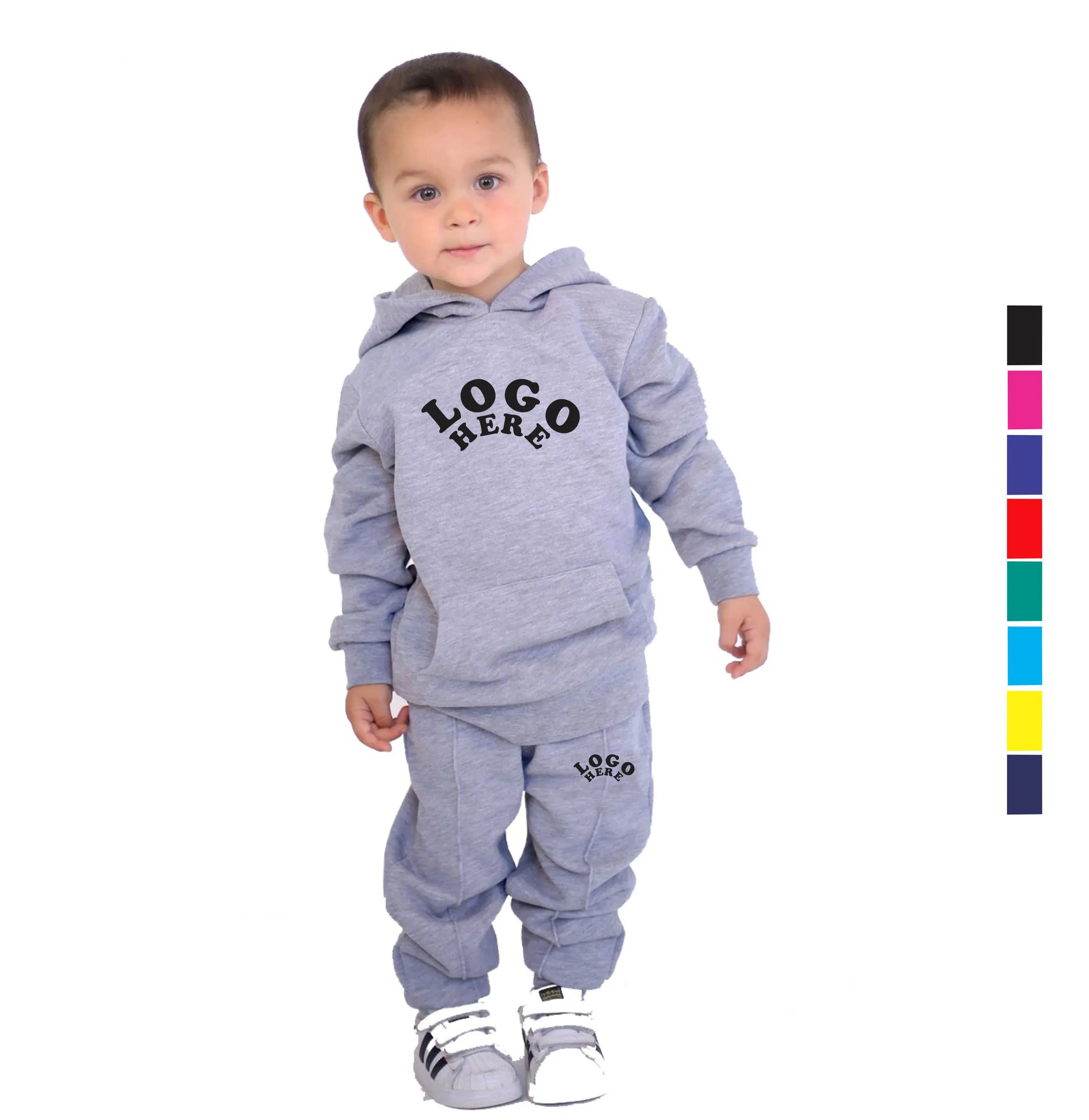 Özelleştirmek çocuk giyim bebek kız erkek sweatsuits toptan giyim çocuk hip hop eşofman jogger seti çocuklar için