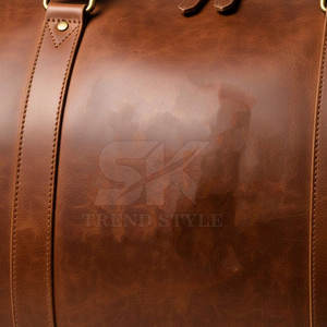 Vintage-Inspired Leather <b>Travel</b> Duffle with Multiple Compartments for Organization Luxury Leather <b>Travel</b> <b>Bag</b> for Men and <b>Women</b> - Product Image 6