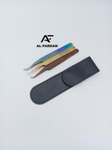 แหนบถอนขนตาสีพลาสม่าโรสโกลด์45องศาทำจากสเตนเลสแข็งพร้อมปลายแหลมในกระเป๋าหนัง - Product Image 6