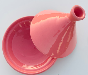 Pot à tajine en céramique classique émaillée rose casseroles marocaines sans plomb faites à la main batteries de cuisine - Product Image 2