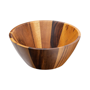 Tazón Redondo de Madera de Acacia Pulida, Ligero y Seguro para Alimentos, para Servir Ensaladas, Frutas, Palomitas de Maíz, por MULTI CRAFT - Product Image 1