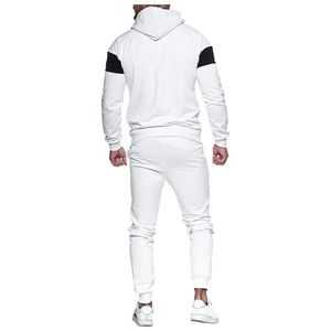 White 100%Cotton Fleece Custom Tracksuits Hoodies & Sweatshirts For Men High Quality Embroidery Low MOQ - Product Image 2