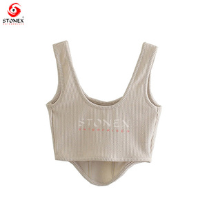 Blusa deportiva de alta calidad para mujer, camiseta elegante corta al por mayor, camisetas de tirantes personalizadas, Camiseta deportiva de alta calidad - Product Image 2