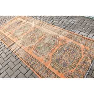 พรมวินเทจ 4.3x7.8 ฟุต (130x239 ซม.) ลายพรางสีส้ม พรมตุรกี - Product Image 4