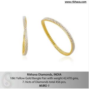 Las mejores pulseras de diamantes de moda, oro amarillo de 18kt para brazaletes de estilo de moda de gama alta, ropa de fiesta de aniversario de compromiso - Product Image 6