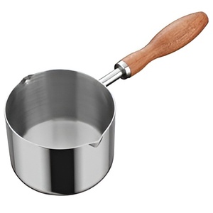 Elegant Wholesale Kitchen Sauce Pan with Sandwich Bottom Round Durable Metal Stainless Steel Nonstick Sauce Pan - Product Image 5