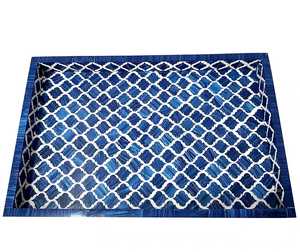 ถาดเสิร์ฟอาหารฝังกระดูกลายดอกไม้ดีไซน์ทันสมัยโต๊ะกาแฟหรูหราทำมือตกแต่งบ้านธีมดอกไม้ที่ดีที่สุดสำหรับงานแต่งงาน - Product Image 2