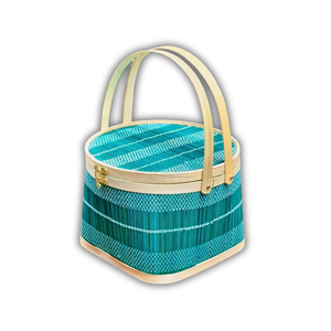 PANIER CADEAU EN BAMBOU polyvalent PANIER DE FRUITS avec poignées Parfait pour les présentations de cadeaux élégants Décoration intérieure - Product Image 1